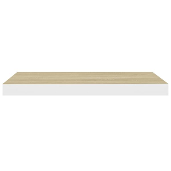 Scaffali A Parete 2 Pz Rovere E Bianco 60x23,5x3,8 Cm In Mdf - Image 5