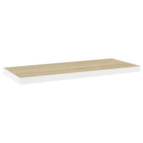 Scaffali A Parete 2 Pz Rovere E Bianco 80x23,5x3,8 Cm In Mdf - Image 4