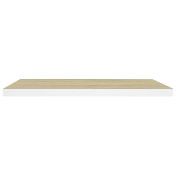 Scaffali A Parete 2 Pz Rovere E Bianco 80x23,5x3,8 Cm In Mdf - Image 5