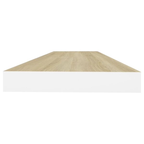 Scaffali A Parete 2 Pz Rovere E Bianco 80x23,5x3,8 Cm In Mdf - Image 6
