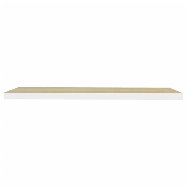 Scaffale A Parete Rovere E Bianco 90x23,5x3,8 Cm In Mdf - Image 4