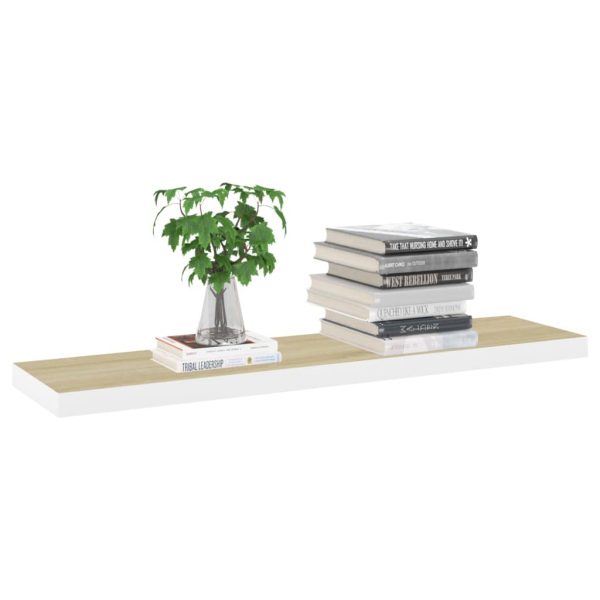 Scaffali A Parete 4 Pz Rovere E Bianco 90x23,5x3,8 Cm In Mdf - Image 3