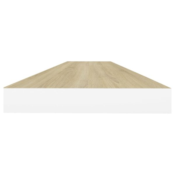 Scaffale A Parete Rovere E Bianco 120x23,5x3,8 Cm In Mdf - Image 5