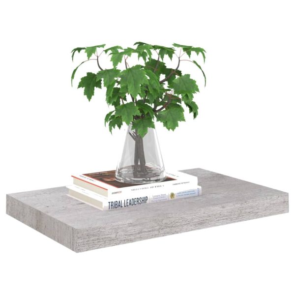 Scaffali A Parete 4 Pz Grigio Cemento 50x23x3,8 Cm In Mdf - Image 3