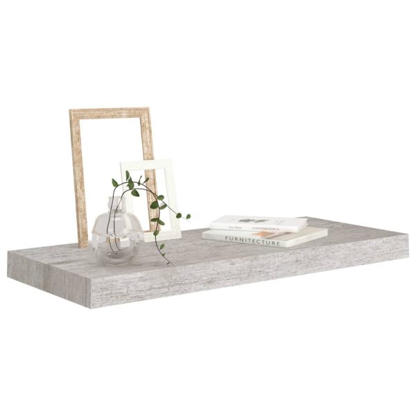 Scaffali A Parete 4 Pz Grigio Cemento 60x23,5x3,8 Cm In Mdf - Image 3