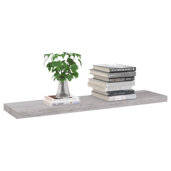 Scaffali A Parete 4 Pz Grigio Cemento 90x23,5x3,8 Cm In Mdf - Image 3