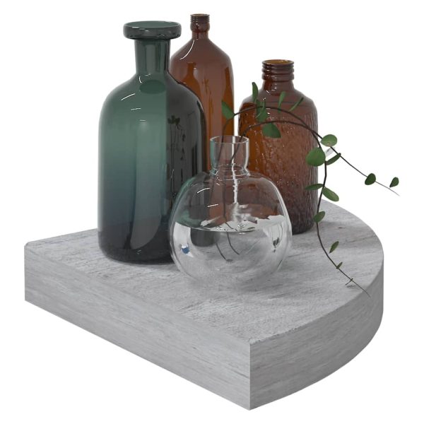 Mensole Angolari 2pz Grigio Cemento 25x25x3,8 Cm In Mdf - Image 3