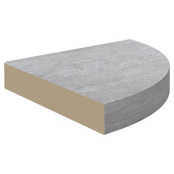 Mensole Angolari 2pz Grigio Cemento 25x25x3,8 Cm In Mdf - Image 5