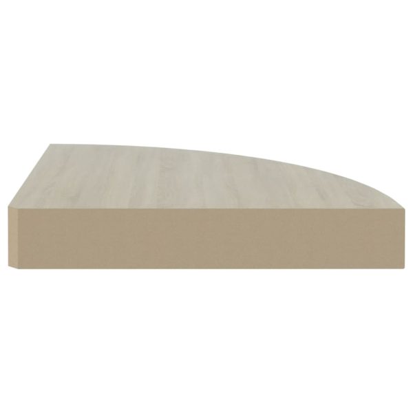 Mensola Angolare Rovere E Bianco 35x35x3,8 Cm In Mdf - Image 5