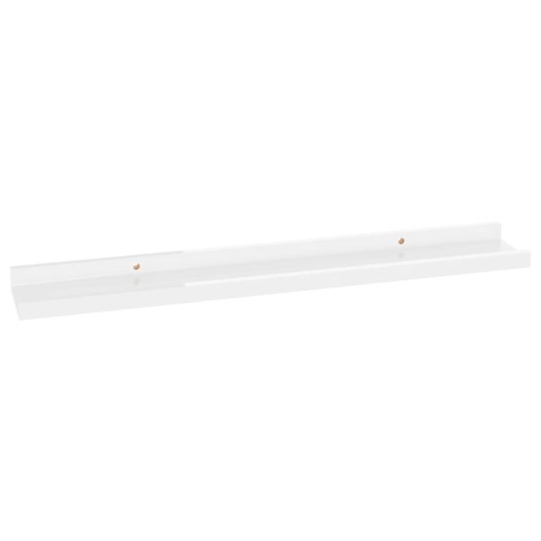 Mensole Da Parete 2 Pz Bianco Lucido 60x9x3 cm - Image 6