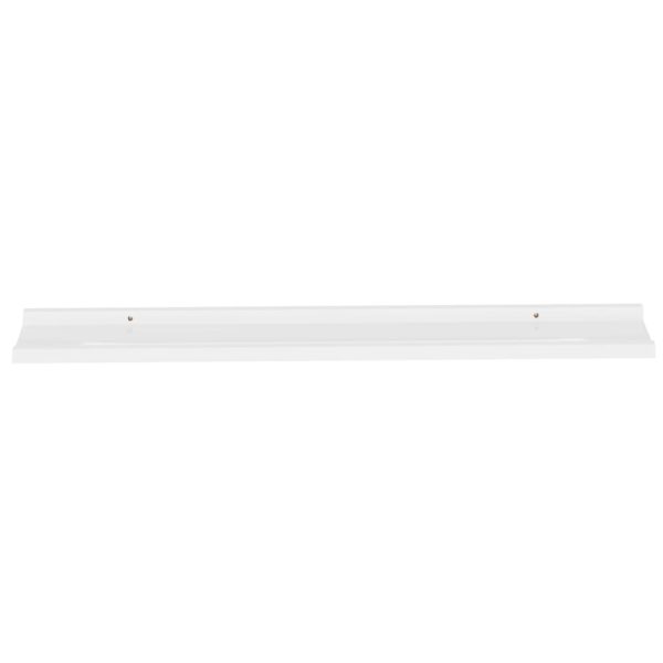 Mensole Da Parete 2 Pz Bianco Lucido 100x9x3 cm - Image 6