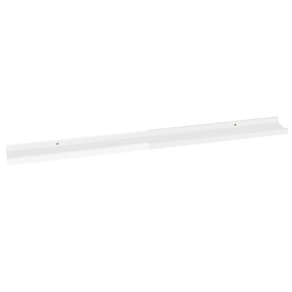 Mensole Da Parete 4 Pz Bianco Lucido 100x9x3 cm - Image 5