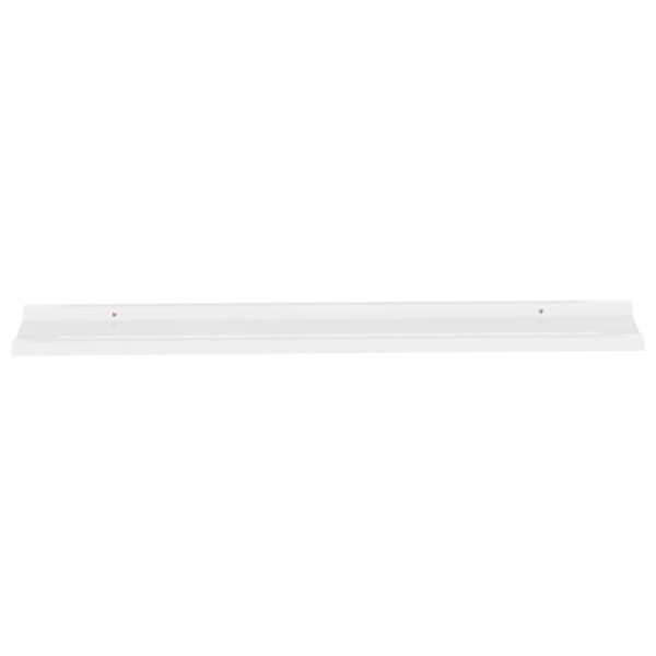 Mensole Da Parete 2 Pz Bianco Lucido 115x9x3 cm - Image 6
