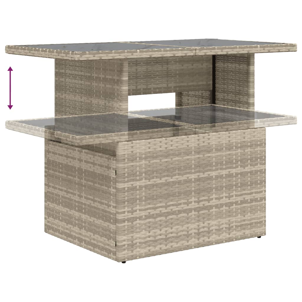Set Divano Da Giardino 6pz Con Cuscini Grigio Chiaro Polyrattan - Image 6