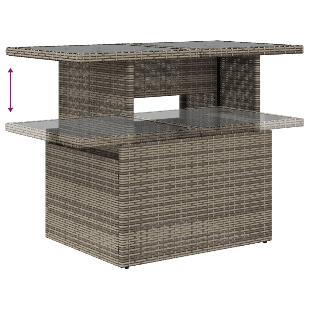 Set Divano Da Giardino 6 Pz Con Cuscini Grigio In Polyrattan - Image 6