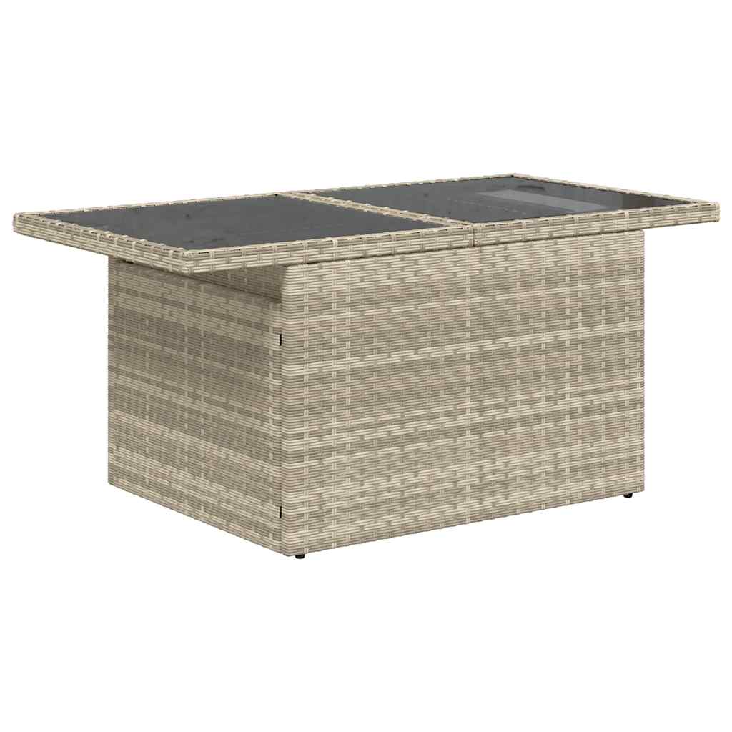Set Divano Da Giardino 5pz Con Cuscini Grigio Chiaro Polyrattan - Image 3
