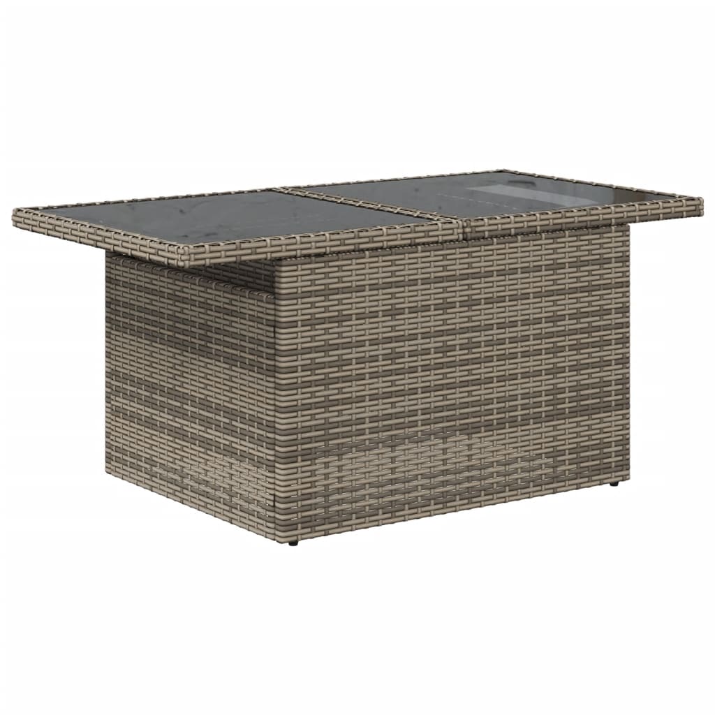 Set Divani Da Giardino 11 Pz Con Cuscini In Polyrattan Grigio - Image 3