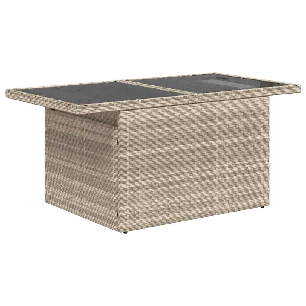 Set Divani Da Giardino 11 Pz Con Cuscini In Polyrattan Grigio - Image 3