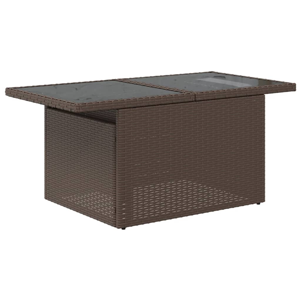 Set Divani Da Giardino 7 Pz Con Cuscini Marrone In Polyrattan - Image 5