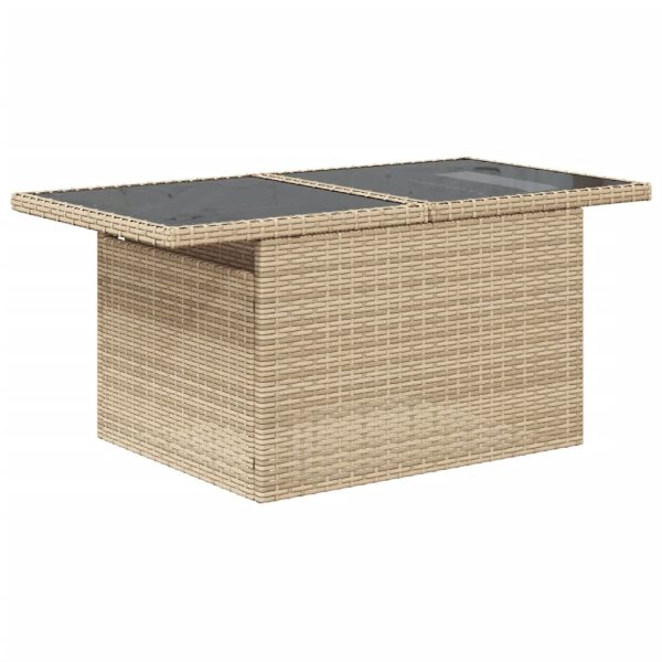 Set Divano Da Giardino 9 Pz Con Cuscini Beige In Polyrattan - Image 5
