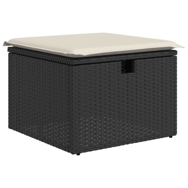 Set Divani Da Giardino Con Cuscini 8 Pz Nero In Polyrattan - Image 6