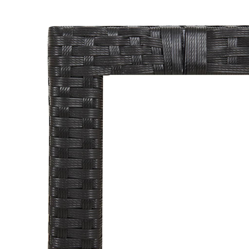 Set Da Pranzo Da Giardino 5 Pz Nero Con Cuscini In Polyrattan - Image 4