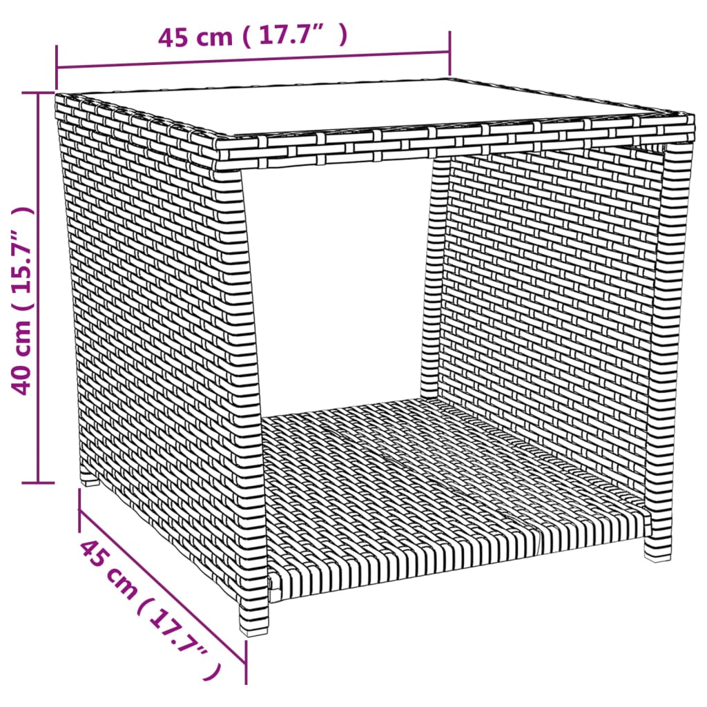 Set Da Pranzo Da Giardino 3 Pz Con Cuscini Beige In Polyrattan - Image 6