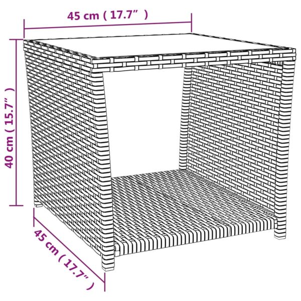 Set Da Pranzo Da Giardino 3 Pz Con Cuscini In Polyrattan Grigio - Image 5