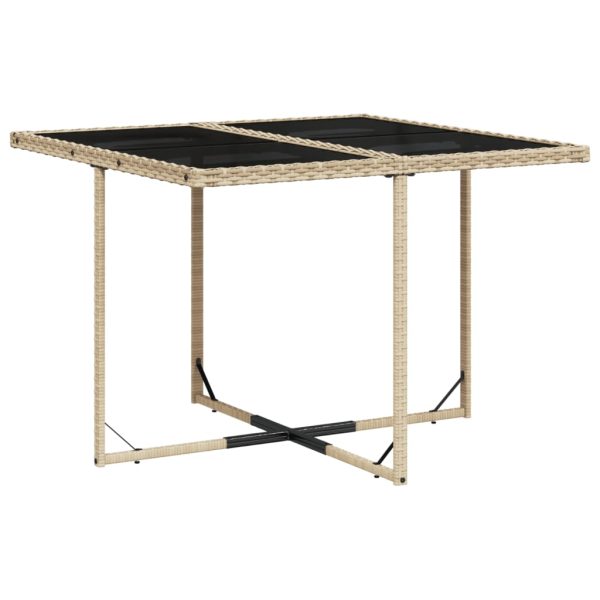 Set Pranzo Da Giardino 5 Pz Con Cuscini Beige Misto Polyrattan - Image 4