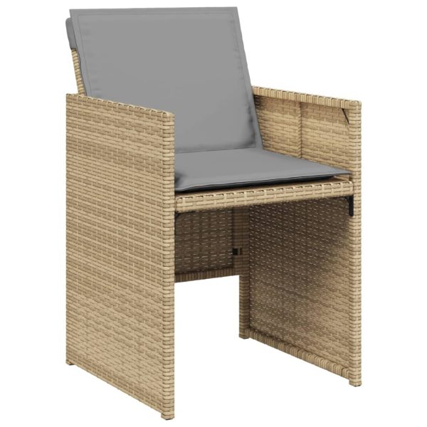 Set Pranzo Da Giardino 5 Pz Con Cuscini Beige Misto Polyrattan - Image 5