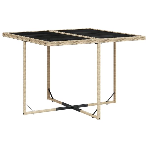 Set Pranzo Da Giardino 9 Pz Con Cuscini Beige Misto Polyrattan - Image 4
