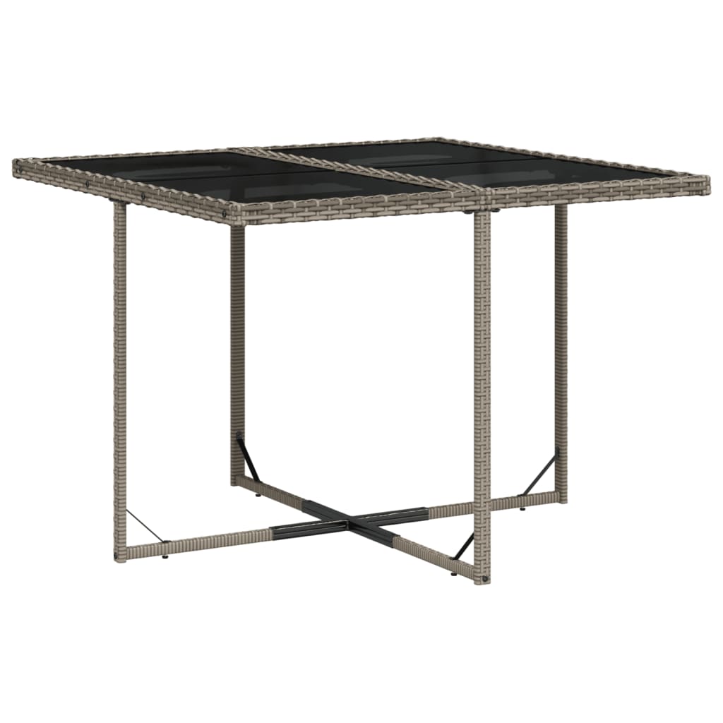 Set Da Pranzo Da Giardino 9 Pz Con Cuscini In Polyrattan Grigio - Image 3