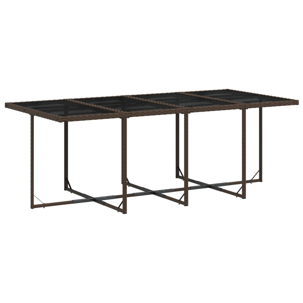 Set Da Pranzo Da Giardino 13pz Con Cuscini Marrone Polyrattan - Image 3