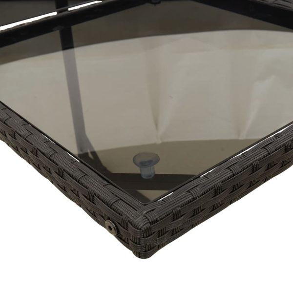 Set Da Pranzo Da Giardino 17 Pz Con Cuscini Nero In Polyrattan - Image 6