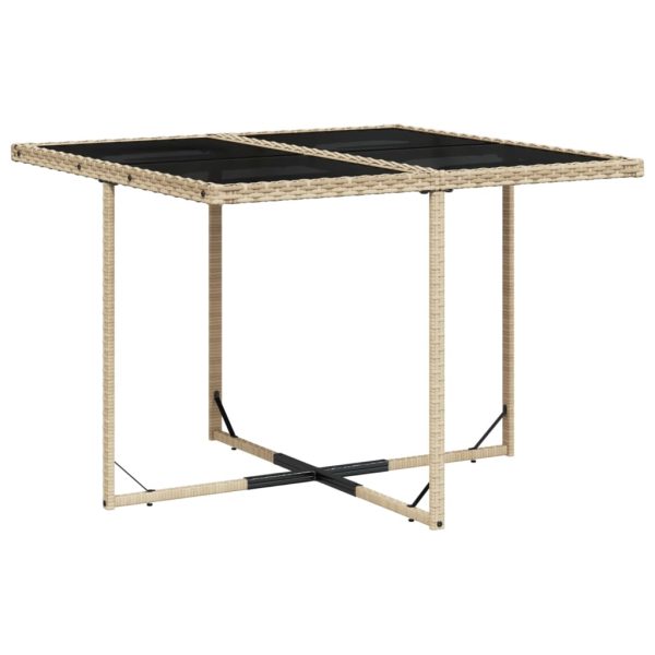 Set Pranzo Da Giardino 11 Pz Con Cuscini Beige Misto Polyrattan - Image 4