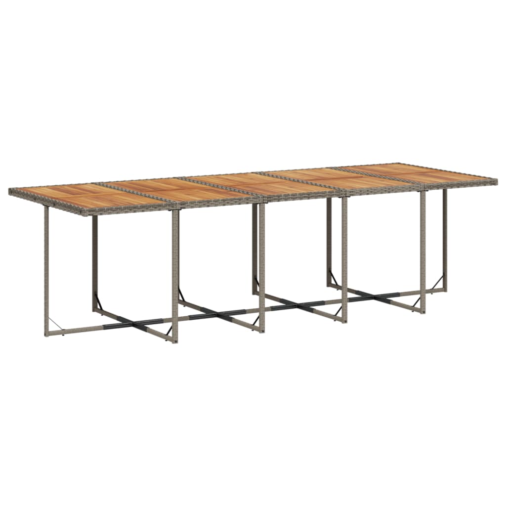 Set Da Pranzo Da Giardino 15 Pz Con Cuscini Grigio Polyrattan - Image 6