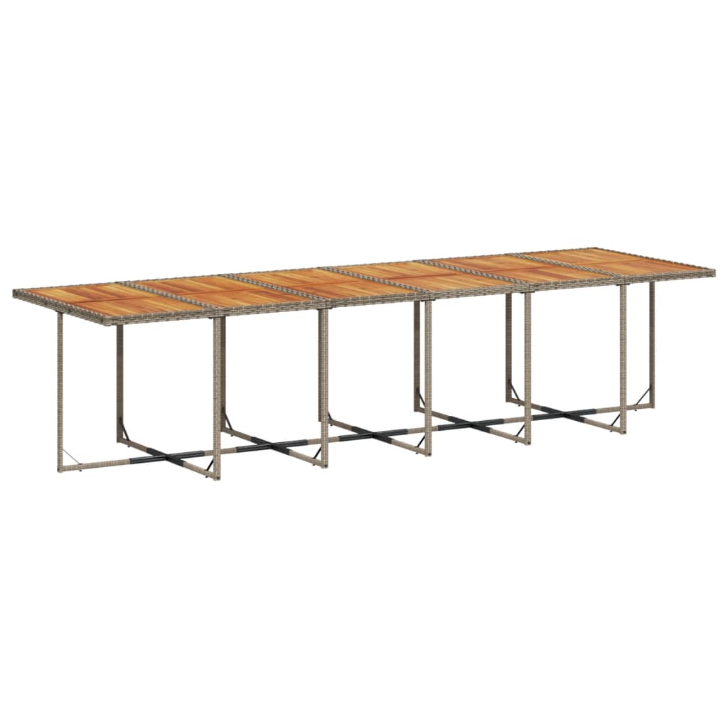Set Da Pranzo Da Giardino 17pz Con Cuscini Grigio In Polyrattan - Image 6