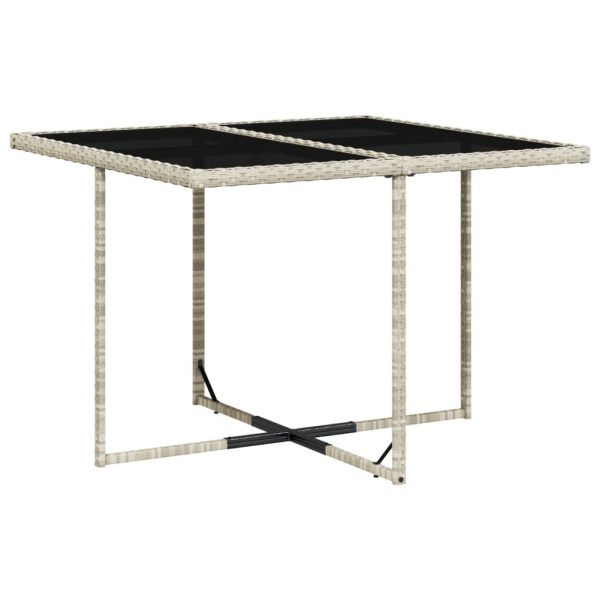 Set Pranzo Da Giardino 9pz Con Cuscini Grigio Chiaro Polyrattan - Image 4