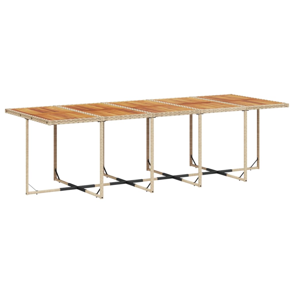 Set Da Pranzo Da Giardino 11 Pz Con Cuscini Beige In Polyrattan - Image 4