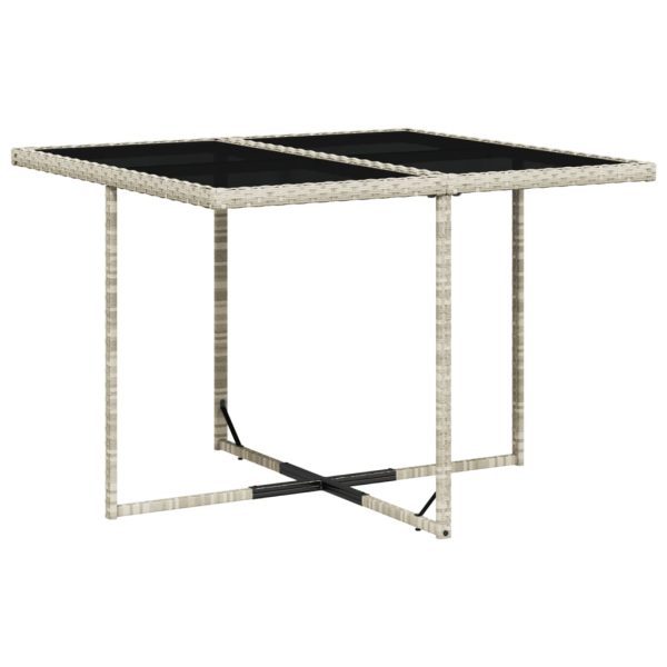 Set Pranzo Da Giardino 9pz Con Cuscini Grigio Chiaro Polyrattan - Image 5