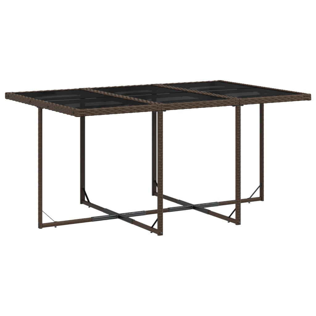 Set Da Pranzo Da Giardino 11 Pz Con Cuscini Polyrattan Marrone - Image 6