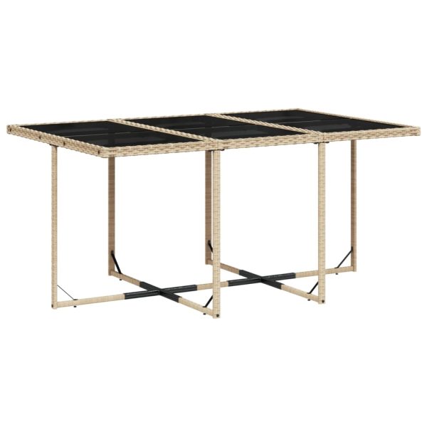 Set Pranzo Da Giardino 11 Pz Con Cuscini Beige Misto Polyrattan - Image 4