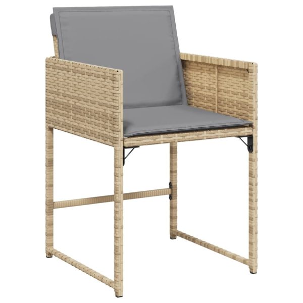 Set Pranzo Da Giardino 11 Pz Con Cuscini Beige Misto Polyrattan - Image 6