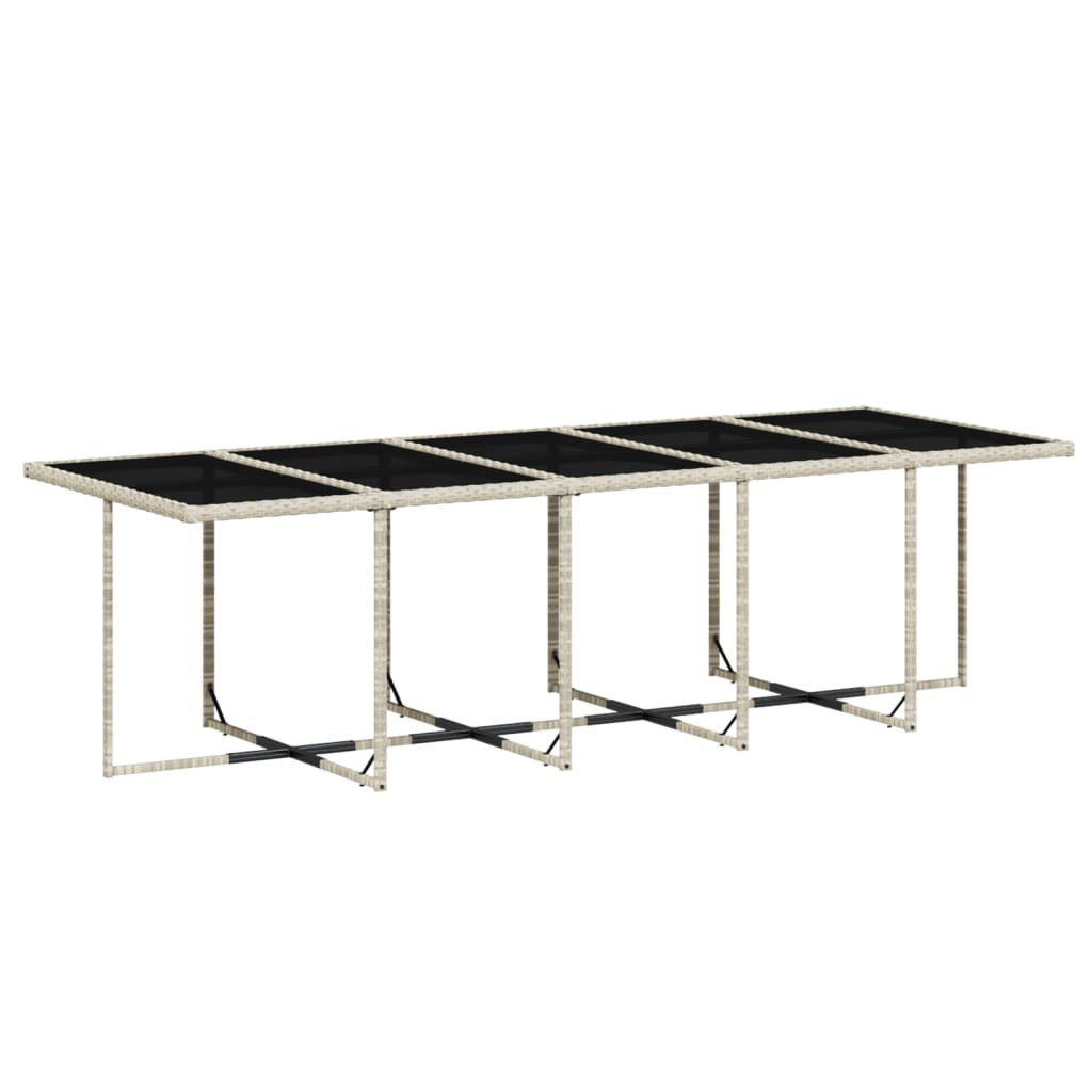 Set Da Pranzo Da Giardino 15 Pz Con Cuscini Grigio Polyrattan - Image 3