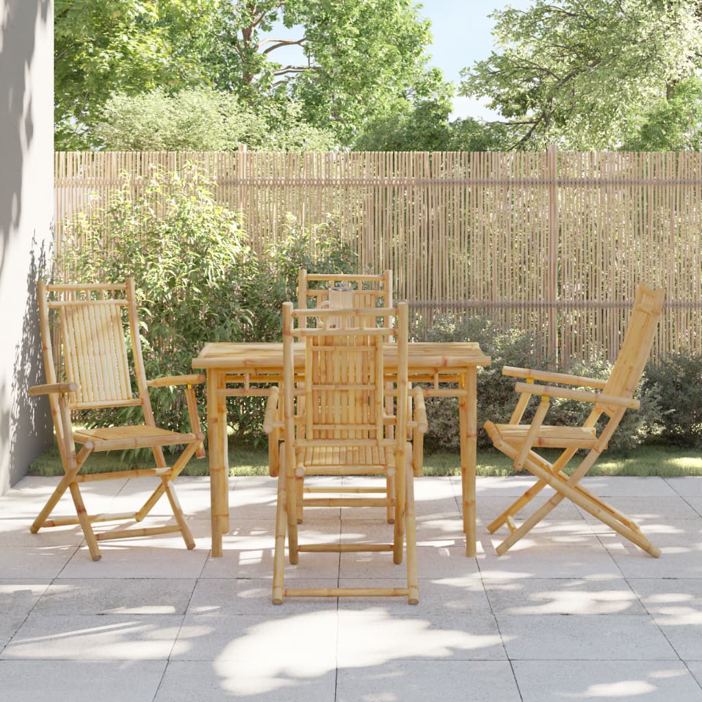 Sedie Da Giardino Pieghevoli 4 Pz 53x66x99 Cm In Bambù