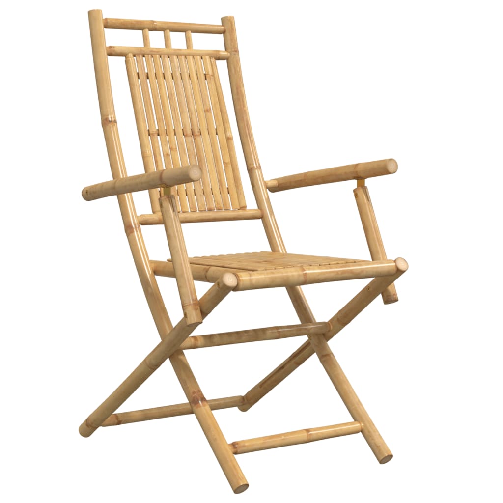 Sedie Da Giardino Pieghevoli 4 Pz 53x66x99 Cm In Bambù - Image 3