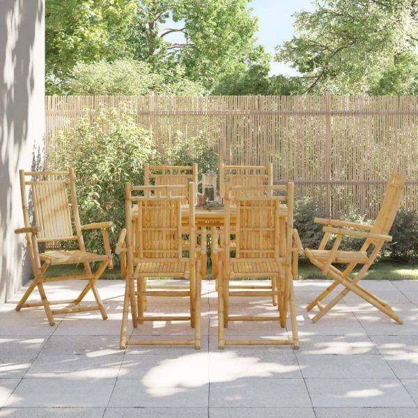 Sedie Da Giardino Pieghevoli 6 Pz 53x66x99 Cm In Bambù