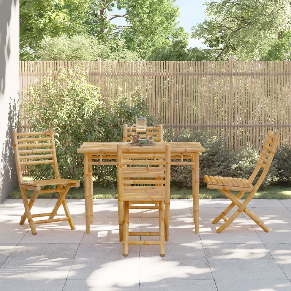 Sedie Da Giardino Pieghevoli 4 Pz 43x54x88 Cm In Bambù