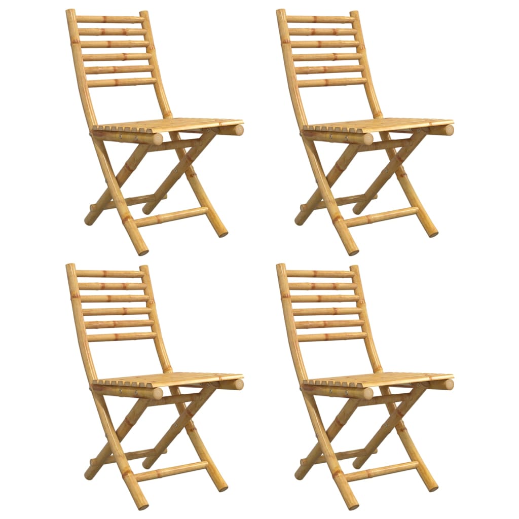 Sedie Da Giardino Pieghevoli 4 Pz 43x54x88 Cm In Bambù - Image 4