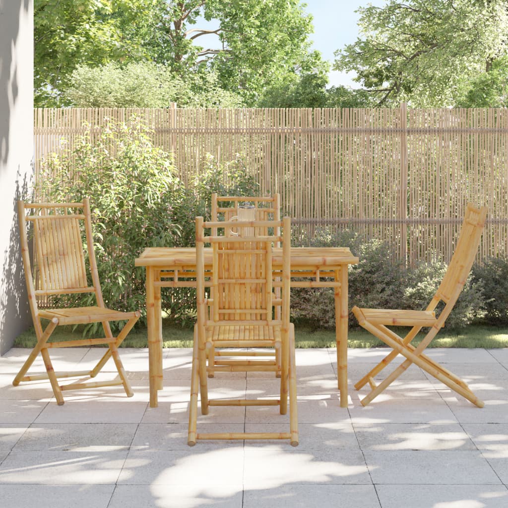 Set Da Pranzo Da Giardino 5 Pz In Bambù